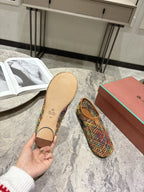 LP hollow knit ballet flats multicolor 0rigin@l leather 379022