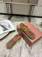 LP hollow knit ballet flats multicolor 0rigin@l leather 379022