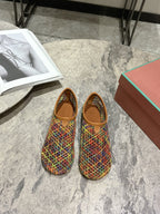 LP hollow knit ballet flats multicolor original leather 379022