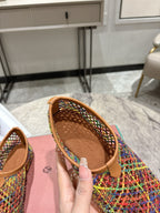LP hollow knit ballet flats multicolor 0rigin@l leather 379022