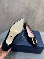 CD 26 High-Heeled 40 Pumps Black Suede 594583