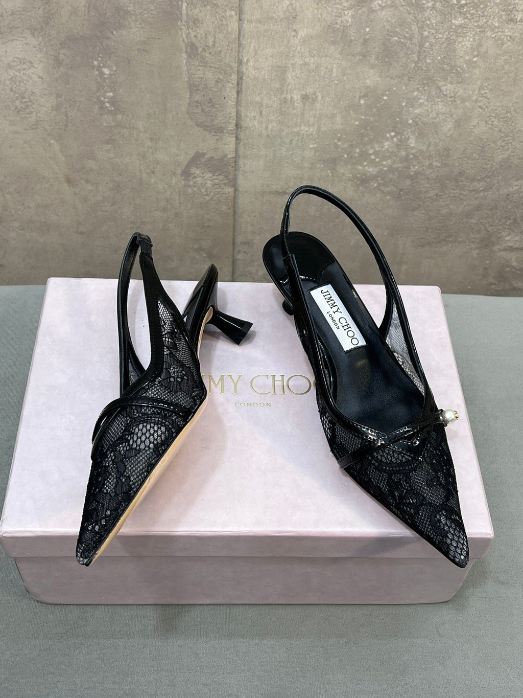 Jimmy 26 Amita Pump 45mm Black Mesh 682977
