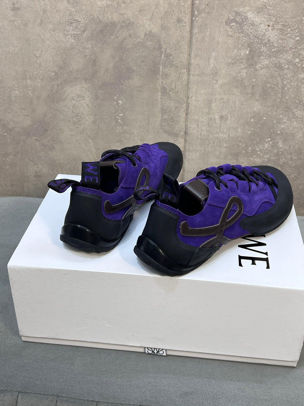 LOEW 26s Grip Sneaker Purple Suede Sheepskin 682760