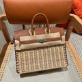 HM BIRKIN 25 CM PICNIC GOLD BAMBOO AND RATTAN
