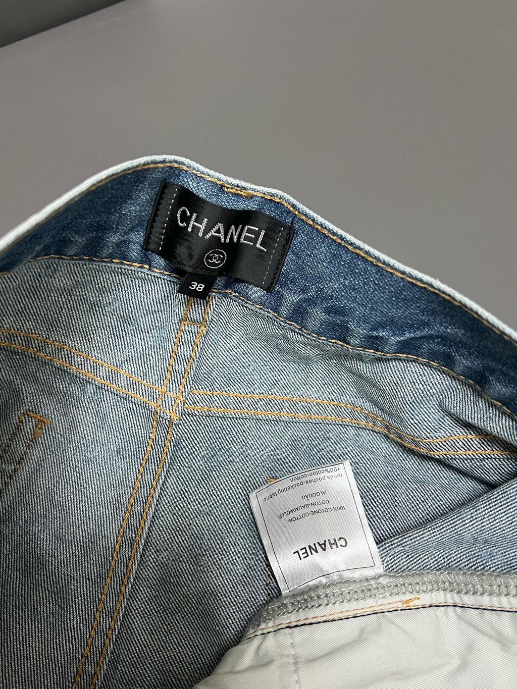 CC 25 Blue White Washed Short Denim