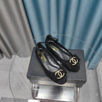 CC Mary Jane Black Bow Suede And Lambskin