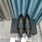 CC Ballet Flats Black Chain Lambskin