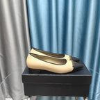 CC Ballet Flats Beige Chain Lambskin