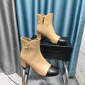 CC Ankle Boots Beige Cowhide