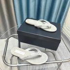 CC Thong Grey Velvet Silver Strass