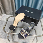 CC 25 Sandal Heel 5cm Tweed Mop