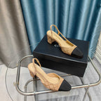 CC 25 Slingback 6.5cm Beige Suede