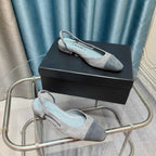 CC 25 Slingback Grey Suede