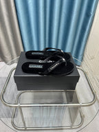 CC 25 Thong Sandal Black Velvet Diamond
