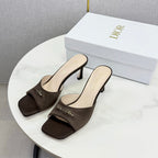 CD 26 High Heel Mule 75 Dark Brown Suede 620358