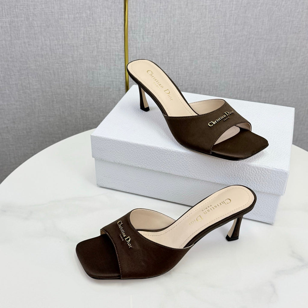 CD 26 High Heel Mule 75 Dark Brown Suede 620358