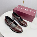 GG 26s Horsebit Loafers Burgundy Glossy Leather 639923
