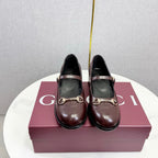 GG 26s Horsebit Loafers Burgundy Glossy Leather 639923
