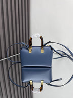 BY THE WAY MINI 18 IN AEGEAN BLUE LAMBSKIN GOLD HARDWARE