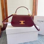 TEEN LOLA 20 IN BURGUNDY RED CALFSKIN GOLD HARDWARE