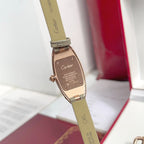 Baignoire 21mm Pink Gold Diamond Case Khaki Leather