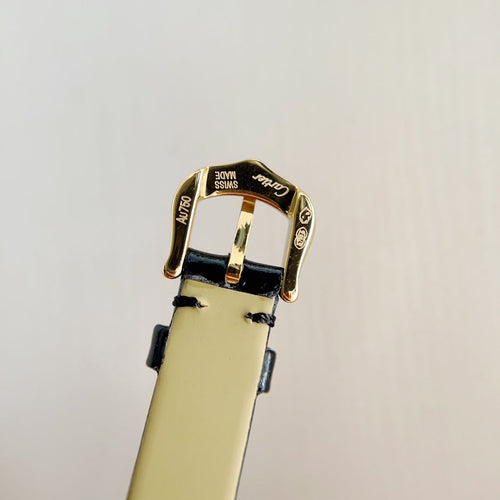 Baignoire Gold Case Black Leather Strap