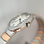 Baignoire 23mm Tow-Tone Pink Gold Double Row Diamond Bezel