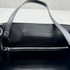 The Row 2025 Peggy Clutch 28cm Black Leather