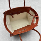 The Row 2025 Marlo 12 Bag 30cm Reddish Brown Leather