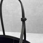 The Row 2025 Park Tote Stitch Bag Dark Brown 22cm Leather