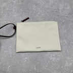 The Row 2025 Large N/S Park Tote Bag 43cm White Leather Canvas