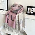 CC Scarf 200 CM In Light Grey Mix Pink Cashmere 422834