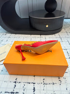 LV Blossom Slingback Pump 95mm Red Lambskin
