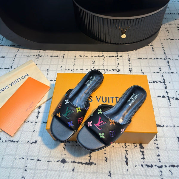 LV Mule plate 6AM LV x TM Black with Monogram Multicolore Leather 218904