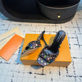 LV Mule 6AM LV x TM 95mm Black with Monogram Multicolore Leather 218906
