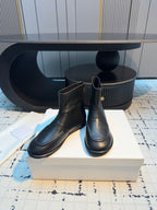 The Row Canal Ankle Boots 20mm Black Lambskin 429312