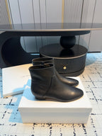 The Row Zipped Ankle Boots 50mm Black Calfskin 429313