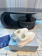 Prada 25s Platform Sneakers White Cowhide 538421