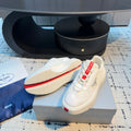 Prada 25s Platform Sneakers White Cowhide 538423
