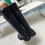 CC Classic Knee High Boots Quited Black Sheepskin 529336