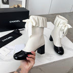 CC 25 latest low-top boots white black sheepskin 459454