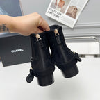 CC 25 latest low-top boots pearl black suede 459469