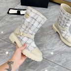 CC 25 ankle boots ivory tweed mix sheepskin 459499