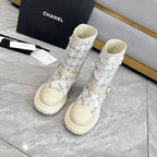 CC 25 ankle boots ivory tweed mix sheepskin 459499