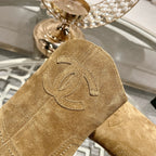 CC Ankle Boots 40mm Light Brown Suede