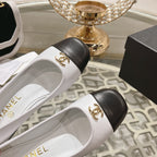CC High Heels 35mm In White Mix Black Lambskin  943279