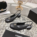 CC Slingbacks 35mm In Black Lycra Fabric And Lambskin 943261