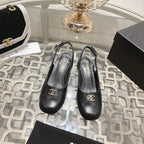 CC Slingbacks 35mm In Black Lambskin  943270