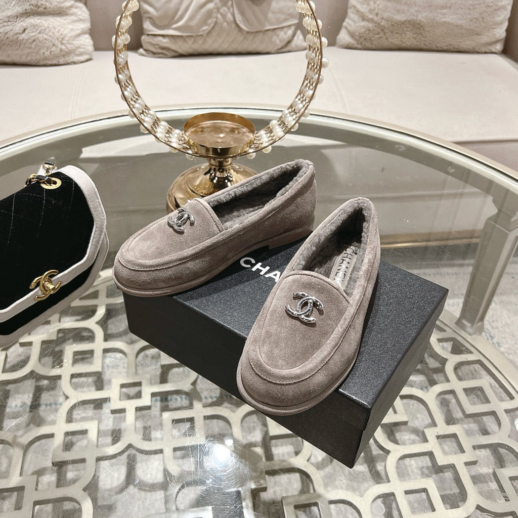 CC 25A Loafer Grey Sherpa Suede