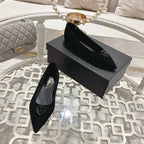 CC 25C Ballet Flats Black Suede 213337
